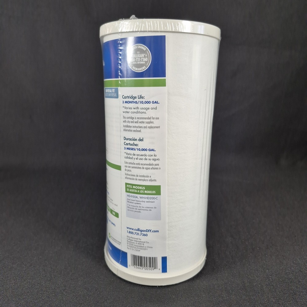 Culligan RFC-BBSA Whole House Sediment Filter Cartridge 25 Micron 3 GPM New