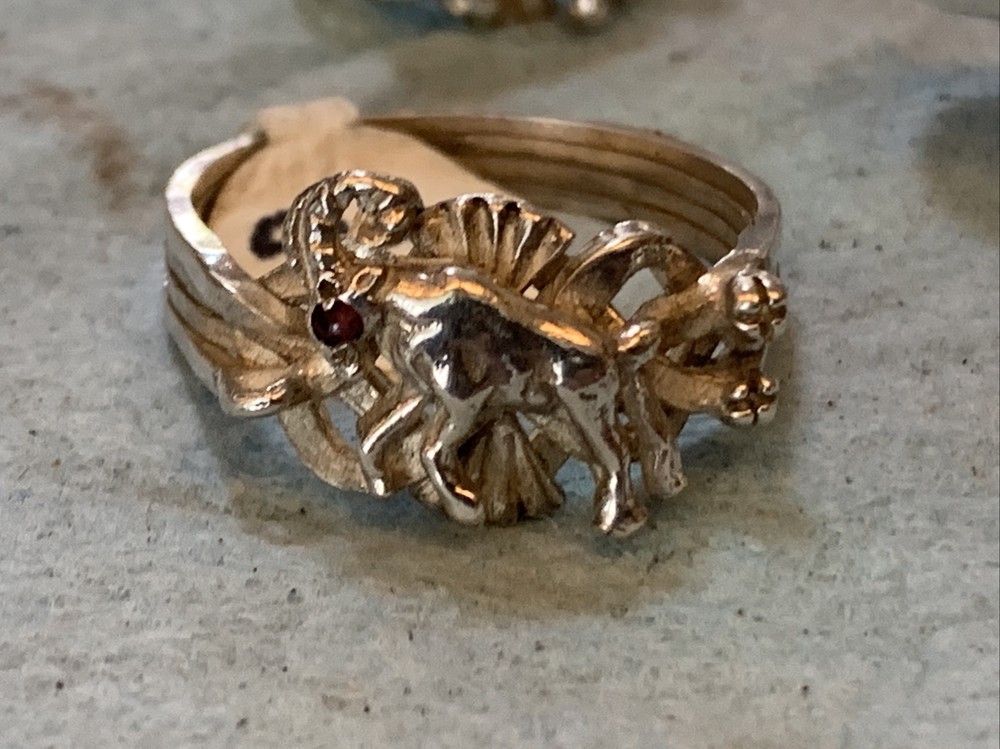 Zodiac Puzzle Ring Sterling Silver 4 band