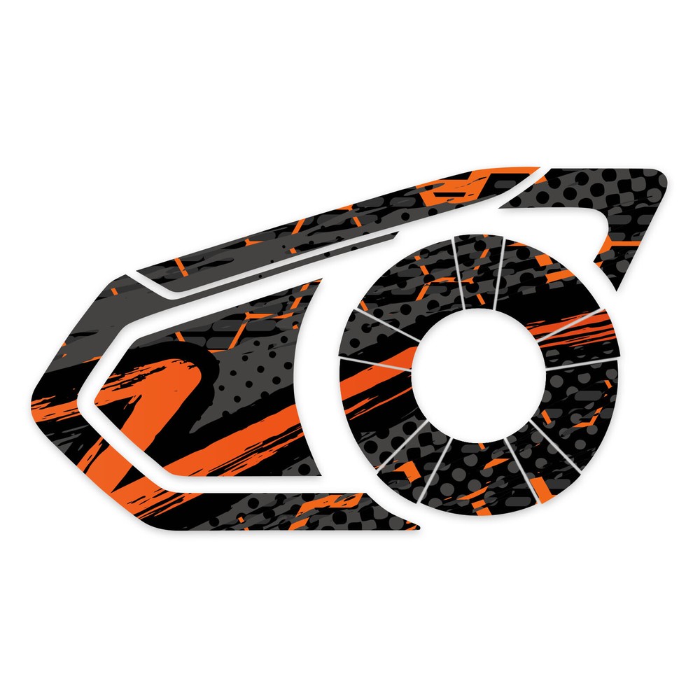 Orange Hexagon 1 Pcs For SENA 30K Intercom Device Sticker