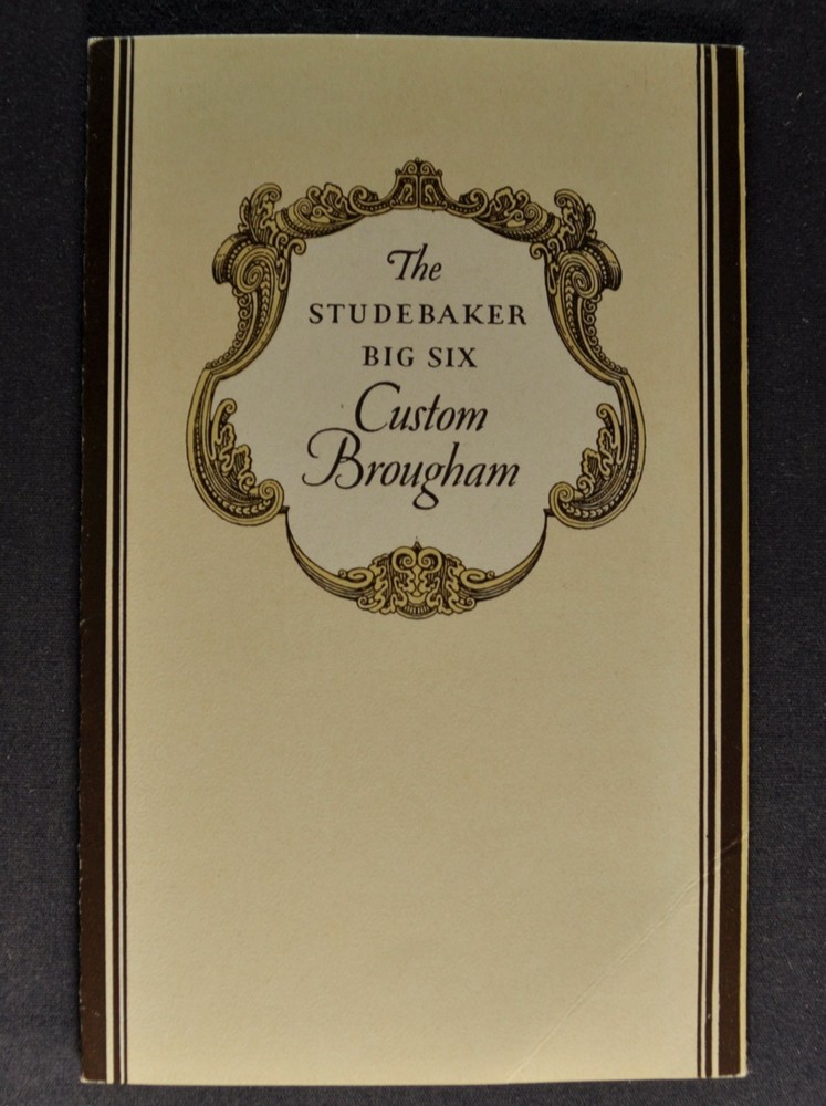 1927 Studebaker Big Six 6 Custom Brougham Brochure Folder Excellent Original 27