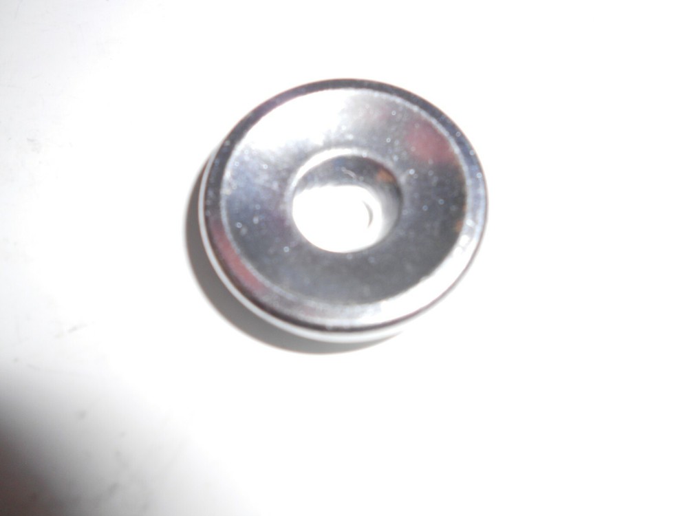 Alloy silver top cap 1" 5ga