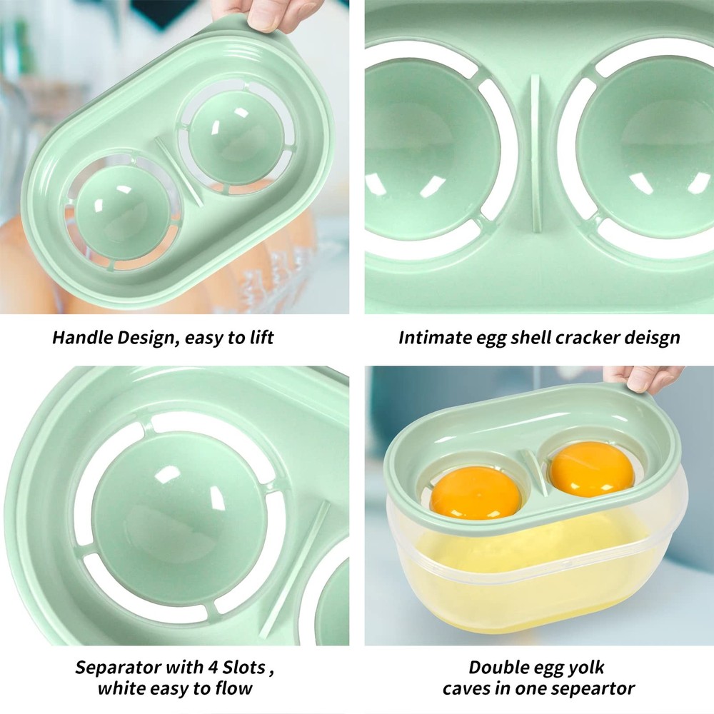 Egg White Separator with Egg Beater, Egg Separator Yolk White Separator Egg F...