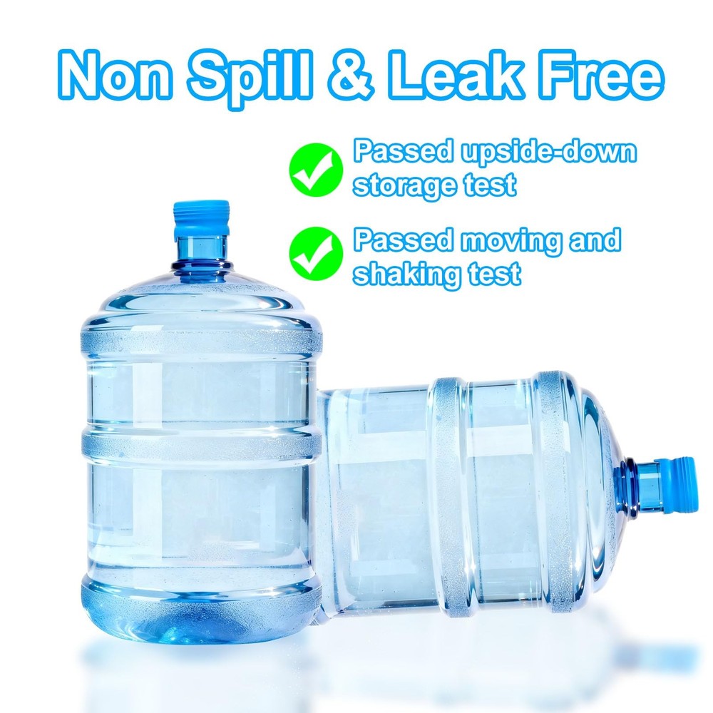 3 Pack 3 and 5 Gallon Water Jug Cap, Upgrade Silicone Reusable Replacement Ca...