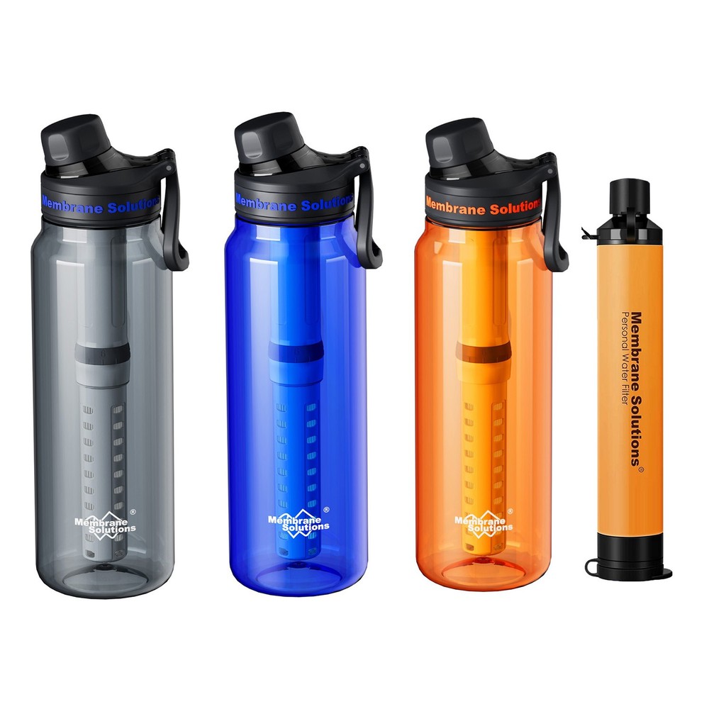 Water Filter Bottle，Personal Water Filter Straw Portable Purifier for Camping