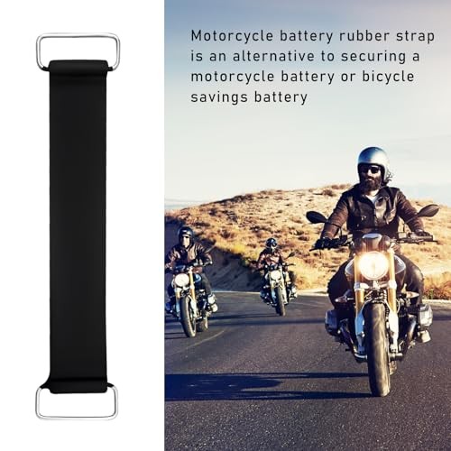 Motorcycle Battery Strap, Stretchable Rubber Battery Holder Bands with 2 PCS