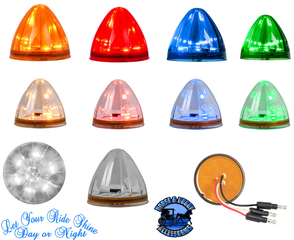 2" WATERMELON GROMMET MOUNT DUAL FUNCTION GRAND GENERAL LED SEALED LENS NEW