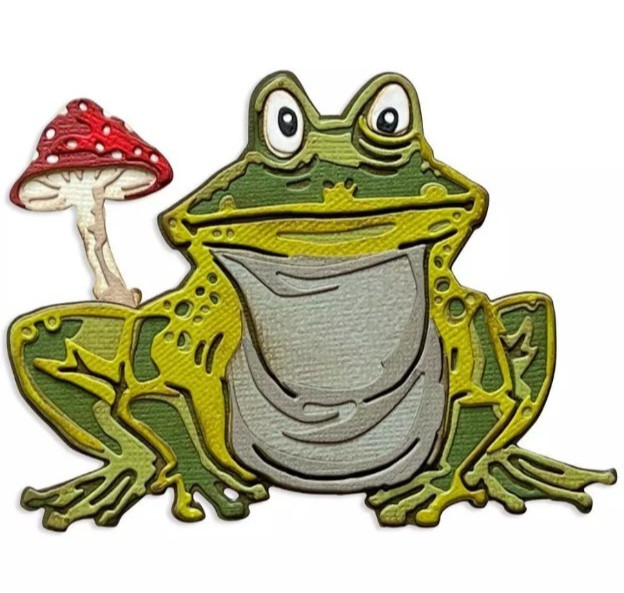 Tim Holtz "MYRON COLORIZE" Frog Sizzix Thinlits Colorize Dies 665997 MSRP $35