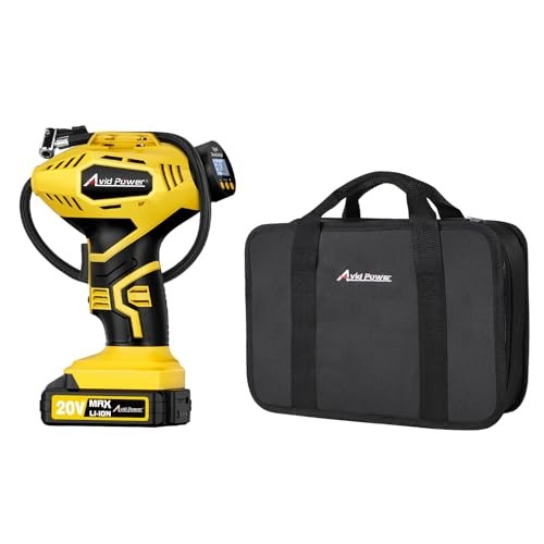 Cordless Tire Inflator Bundle with Tool Bag