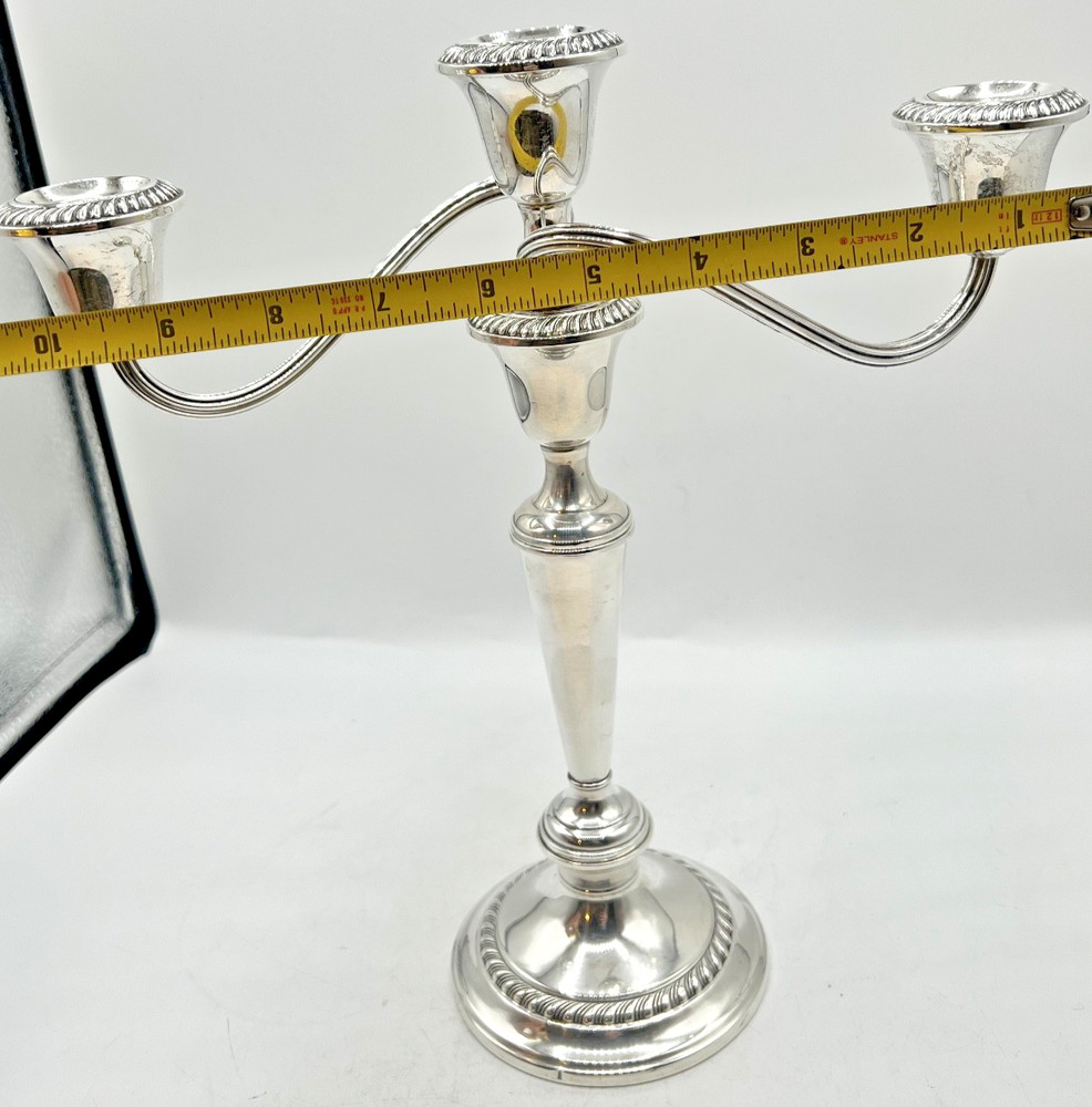 Vintage Gorham Sterling Silver three light candleabra