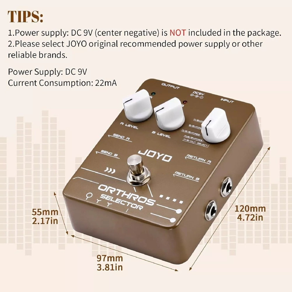 JOYO JF-24 ORTHOS Loop Guitar Effect Pedal 6 Looping Modes 2 Line Loop Selector