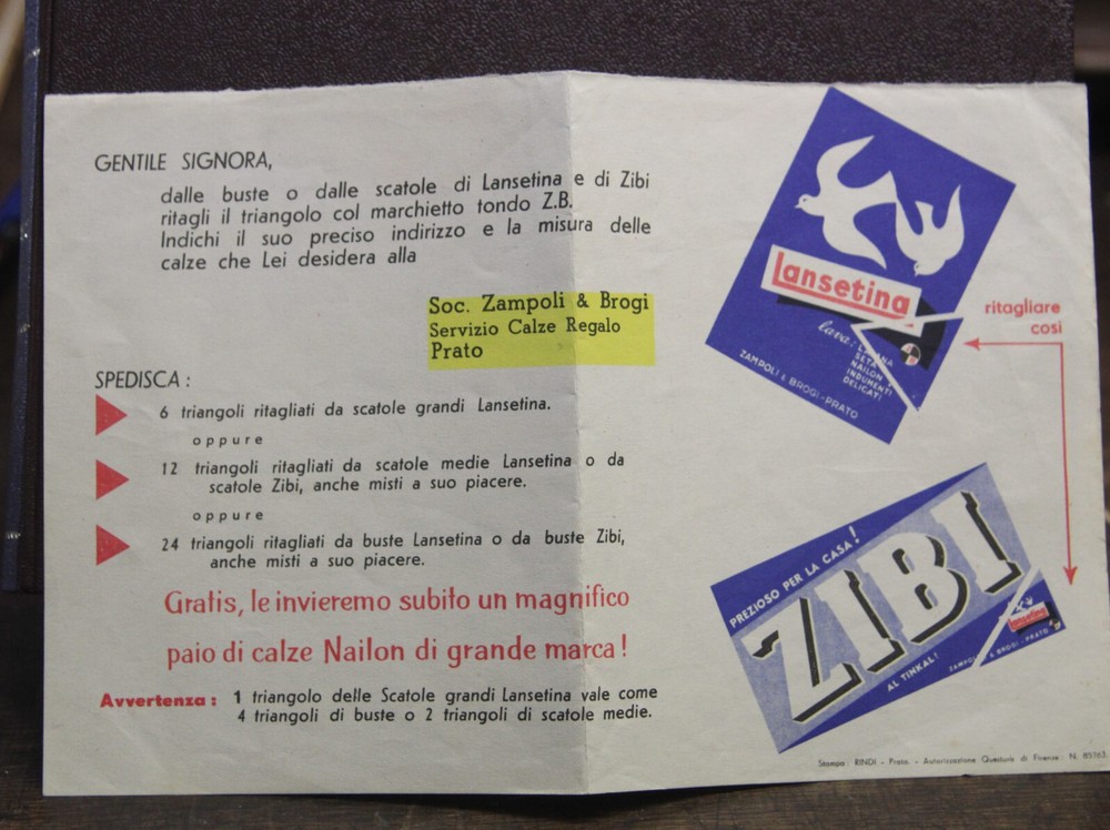 advertising leaflet lansetina zibi lawn