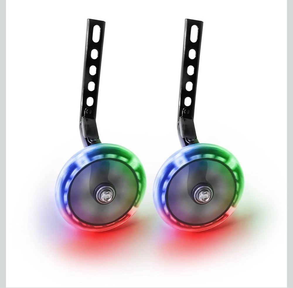 Bicycle Training Wheels - Multicolored LED Light Training Wheels for Kids 1b3