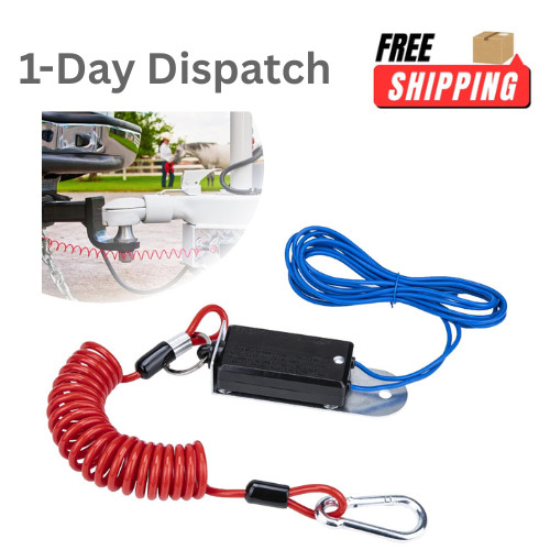 Trailer Breakaway Switch Kit 4FT Cable Emergency Brake for RV Towing