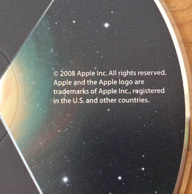 2008 Macintosh Mac OS X Leopard 10.5.4 Admin Tools Evaluation Disc CD