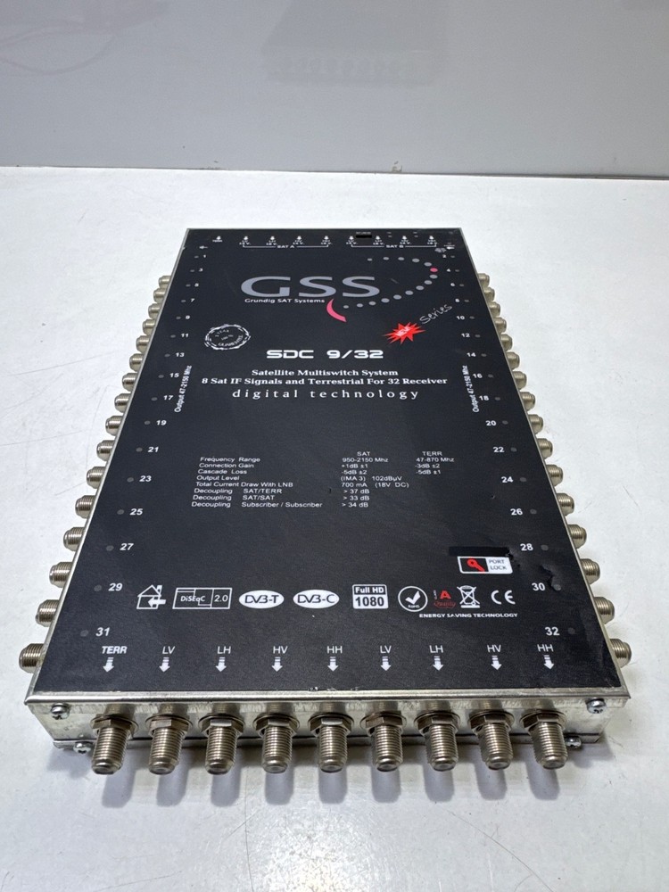 GSS SDC 9/32 satellite multiswitch system 8 sat if signals and terrestrial