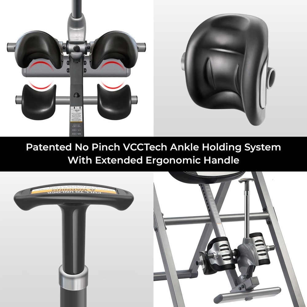 Heat and Massage Inversion Table with True Balance System for Smooth Inverting