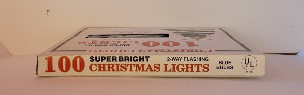 100 Super Bright Christmas Lights Blue 100 Light String - New With Box