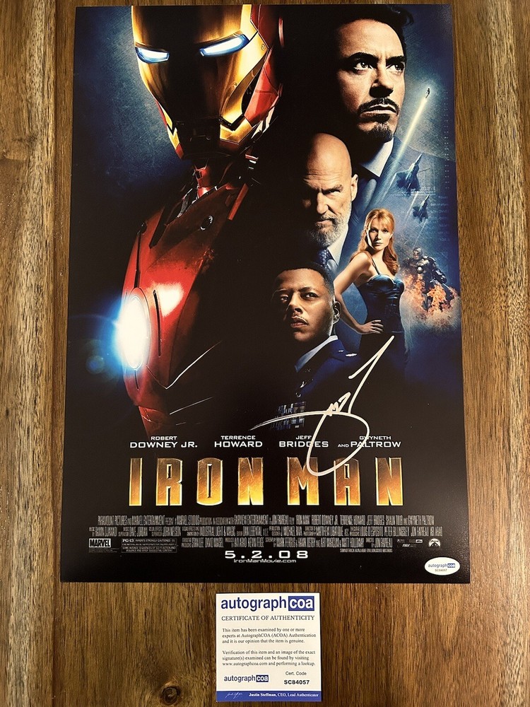 Terrence Howard ‘Iron Man’ Signed 'Rhodey' 12x18 Photo ACOA PROOF