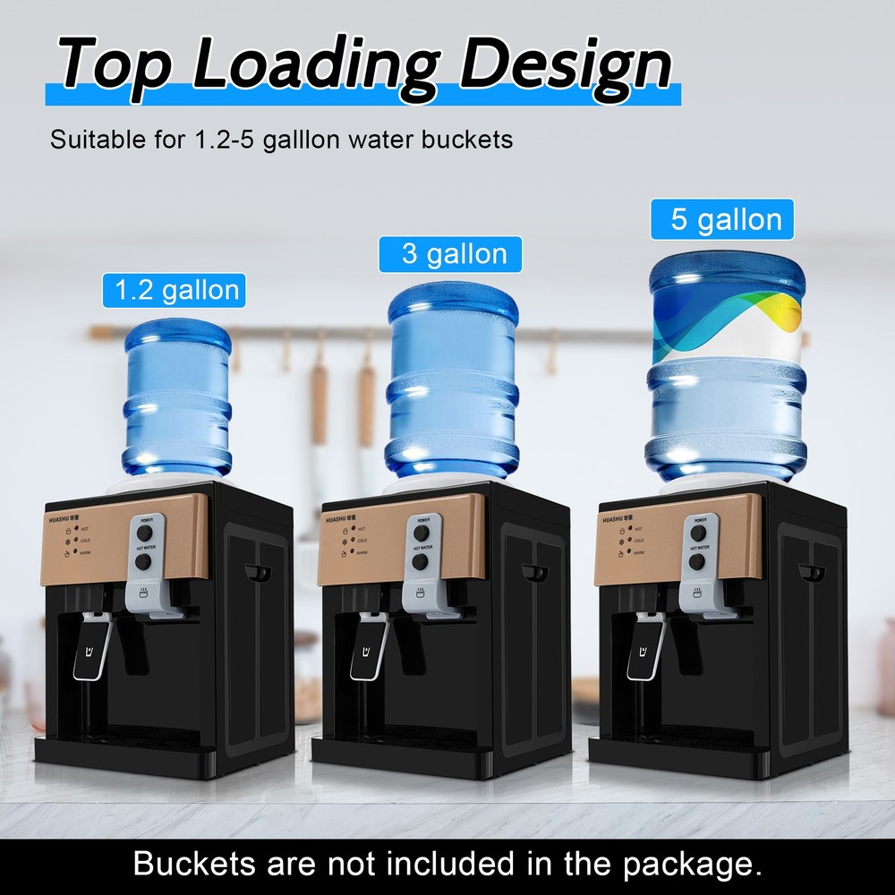 Top Loading Countertop Water Dispenser Hot Cold Water Cooler Drinking Machine