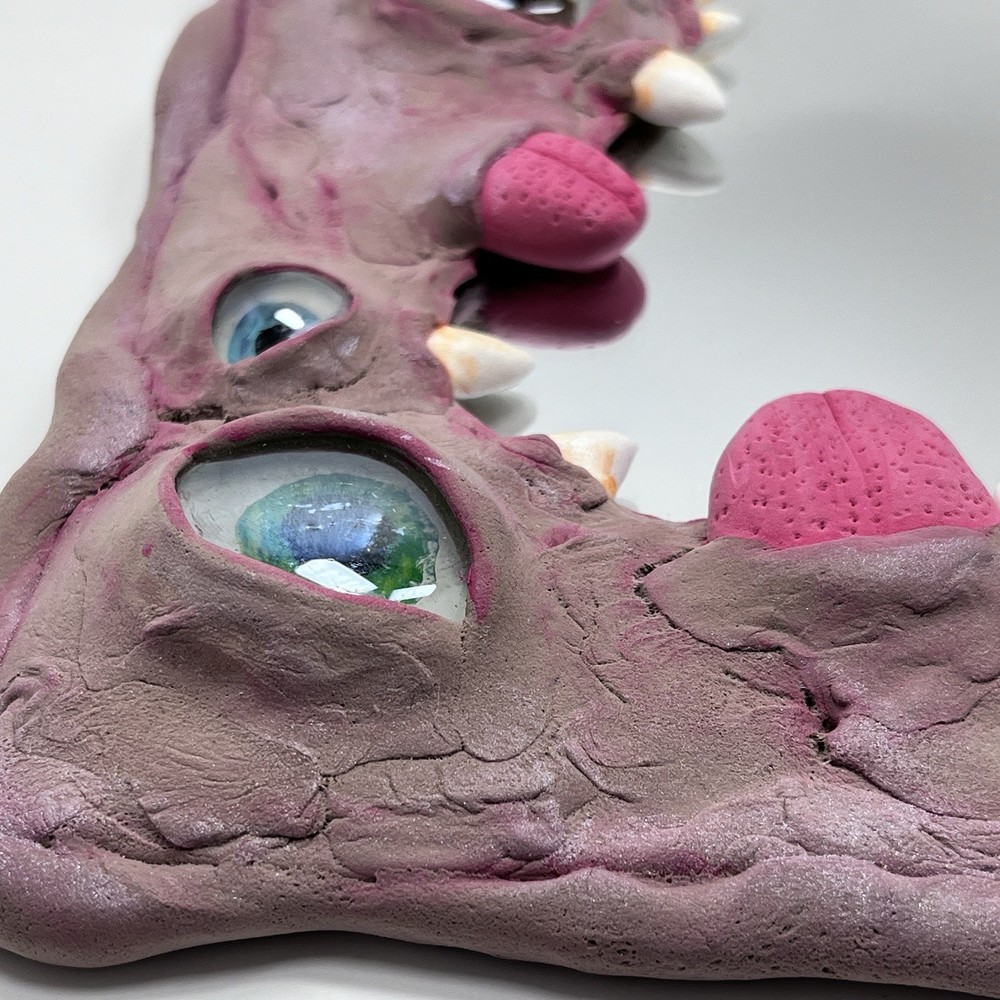 Weird Monster Eyes And Teeth Mirror