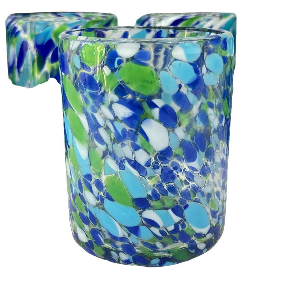 Vintage Studio Art Glass Pitcher & Drinking Glass Set