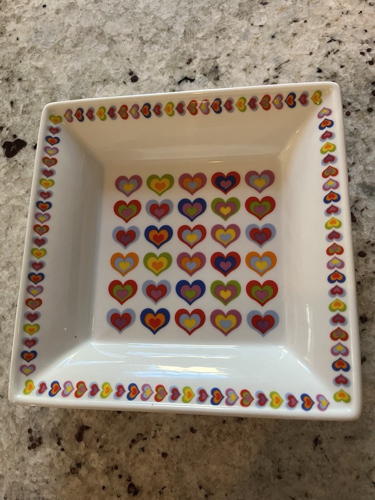 Heart Candy Dish Ceramic 7 Inch