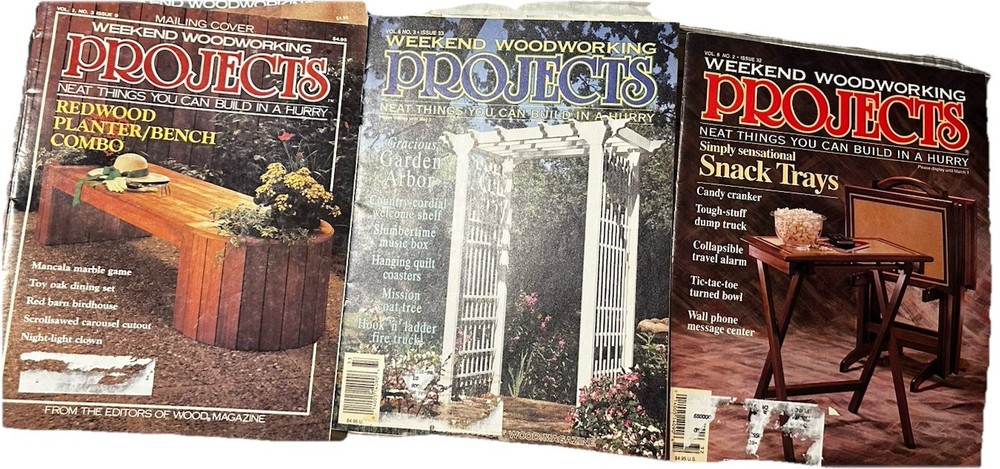Weekend Woodworking Projects How To Booklets GUC Set/3 Read‼️