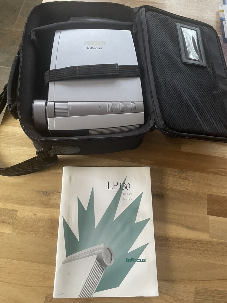 InFocus LP130 DLP Projector + Case, Cables, and Manual