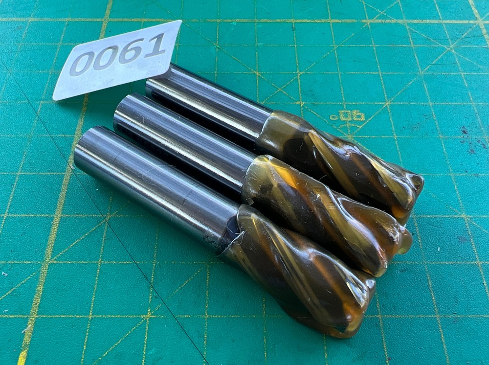 (3PCS) KENNAMETAL 1/2-4FL REGRIND