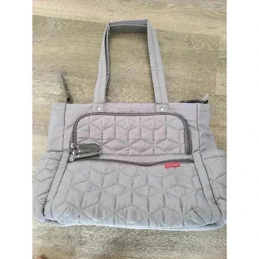 Skip Hop grey large diaper bag #4