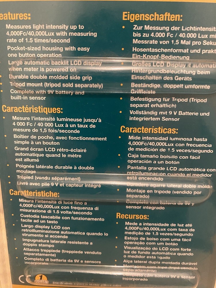 Flir, extech flir light meter LT 10 pocket series