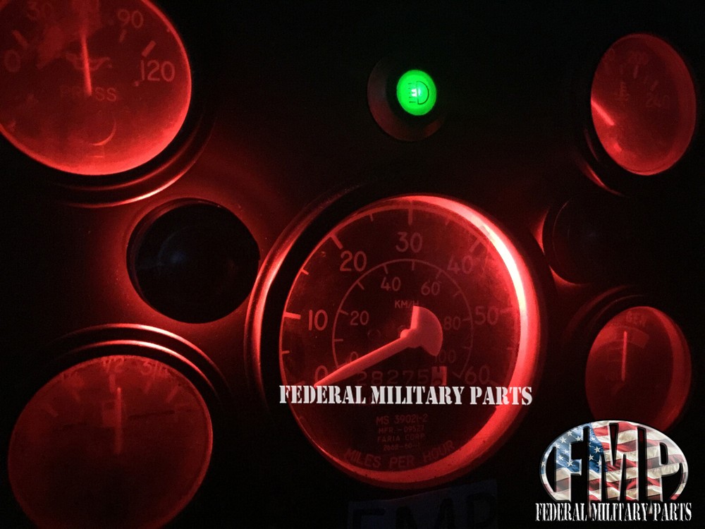 2 Humvee Led Red 24v Dash Light Bulbs Brightest Humvee Bulb Kit M998 Replacement