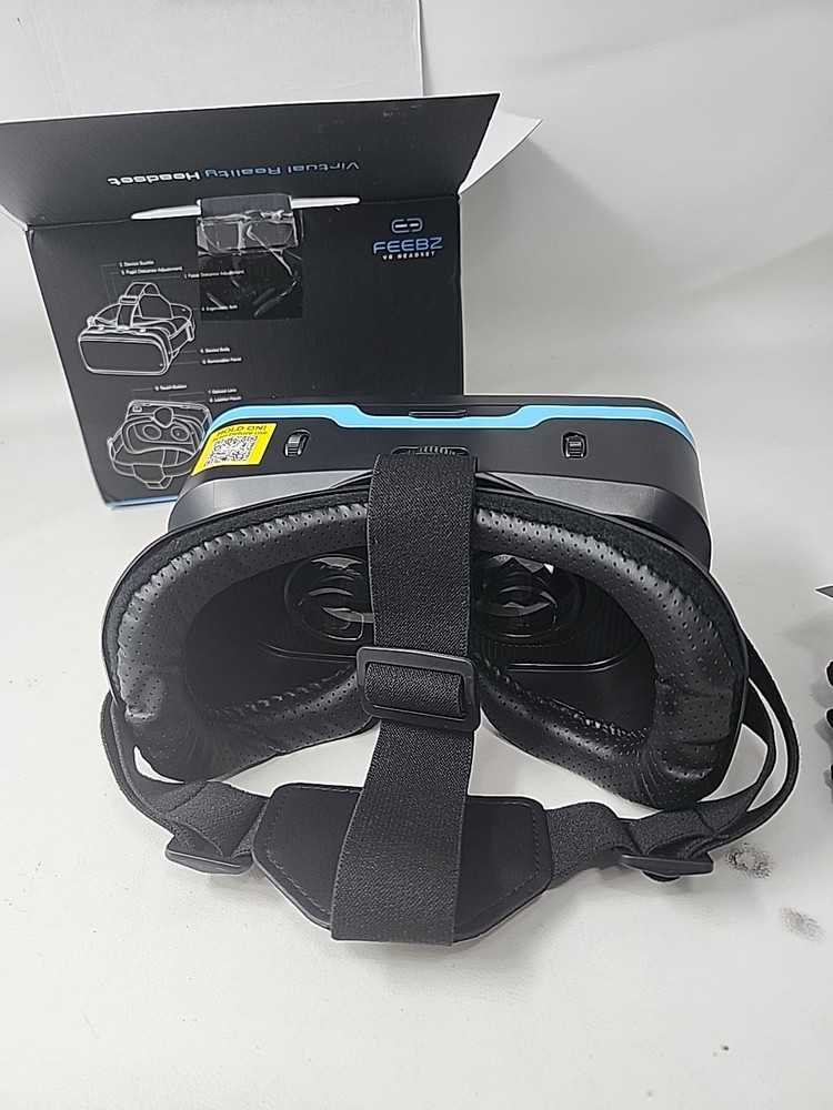feebz vr headset Black/ Blue Virtual Reality
