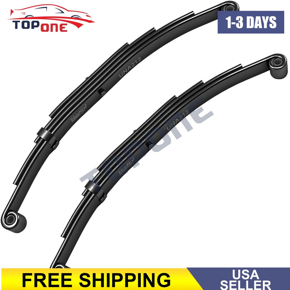 Trailer Leaf Spring 4 Leaf Double Eye 2500lbs Cap for 5000lbs Axle -Set 2
