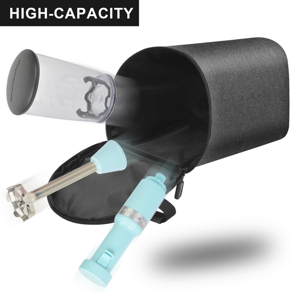 Immersion Blender Bag with KitchenAid Variable Speed Corded Hand Blender KHBV...