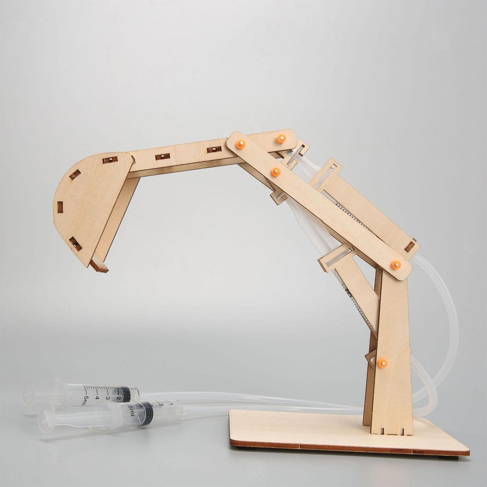Science Experiment Project Hydraulic Excavator Toy Develops Motor Skills 3D