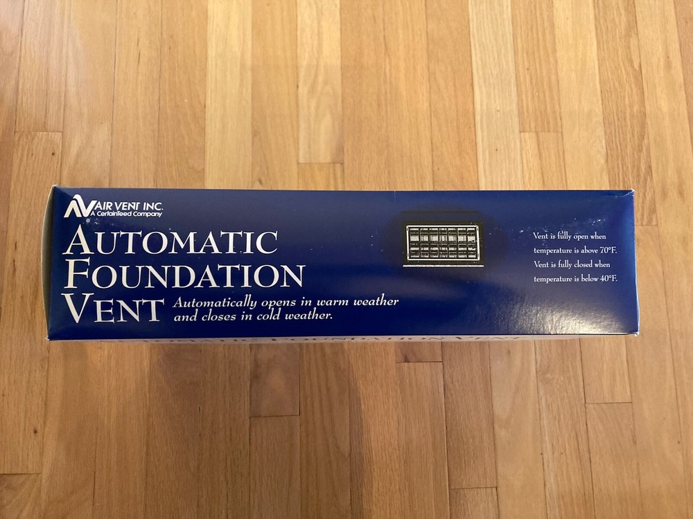 Air Vent Inc Automatic Foundation Vent Gray Model AFVGR