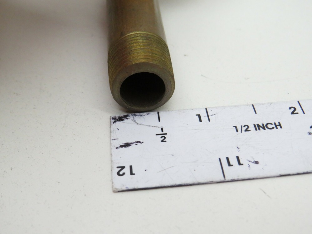 3/8" NPT x 3-1/2" Length Solid Brass Threaded Pipe Nipple