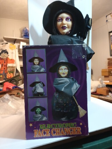Wicked Witch Taking Changes Faces Motion Activated Halloween