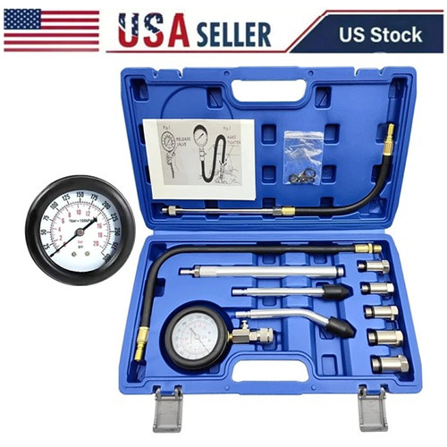 Cylinder Leak Down Tester, Engine Compression Tester & Leakage Detector Kit 1set