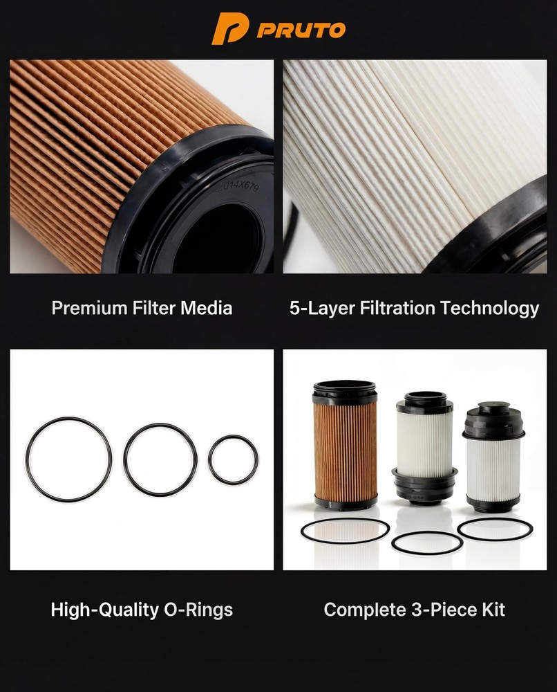 2025 2026 6.7L Cummins Fuel & Oil Filter Kit for Ram 2500 3500 FUEL & OIL 3PCS