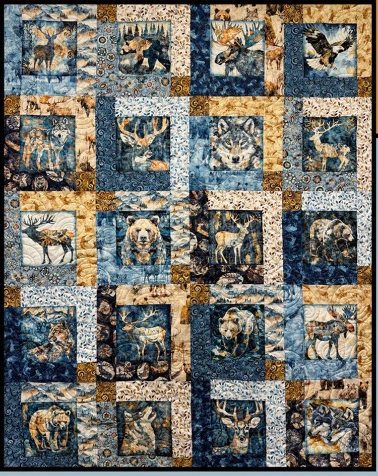 Caramels Quilt Pattern-Using a Panel and Fat Quarters Pattern