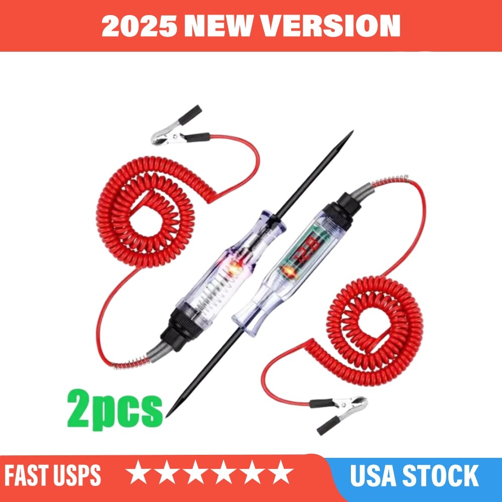 Automotive Circuit Test Light 6-24V Digital LED Tester 2 Pack