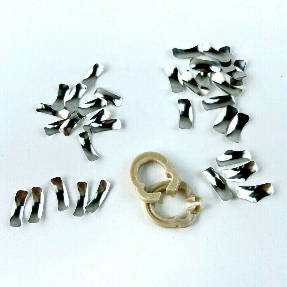Dental Sectional Contoured Matrices Matrix Bands Clamping Separating Ring Kit