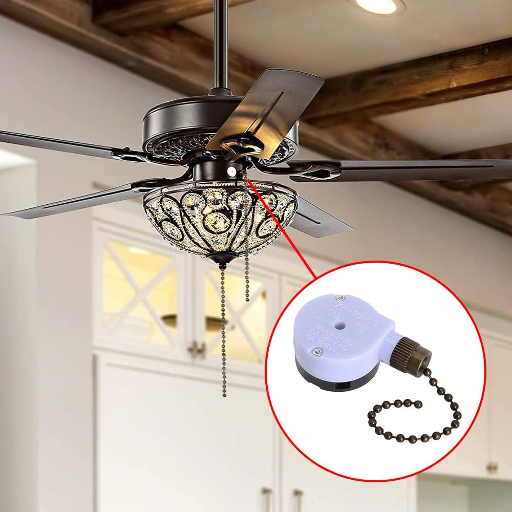 ZE-228s 2 Speed 3 Wire Ceiling Fan Switch Pull Chain Switch Lamps Replacement...