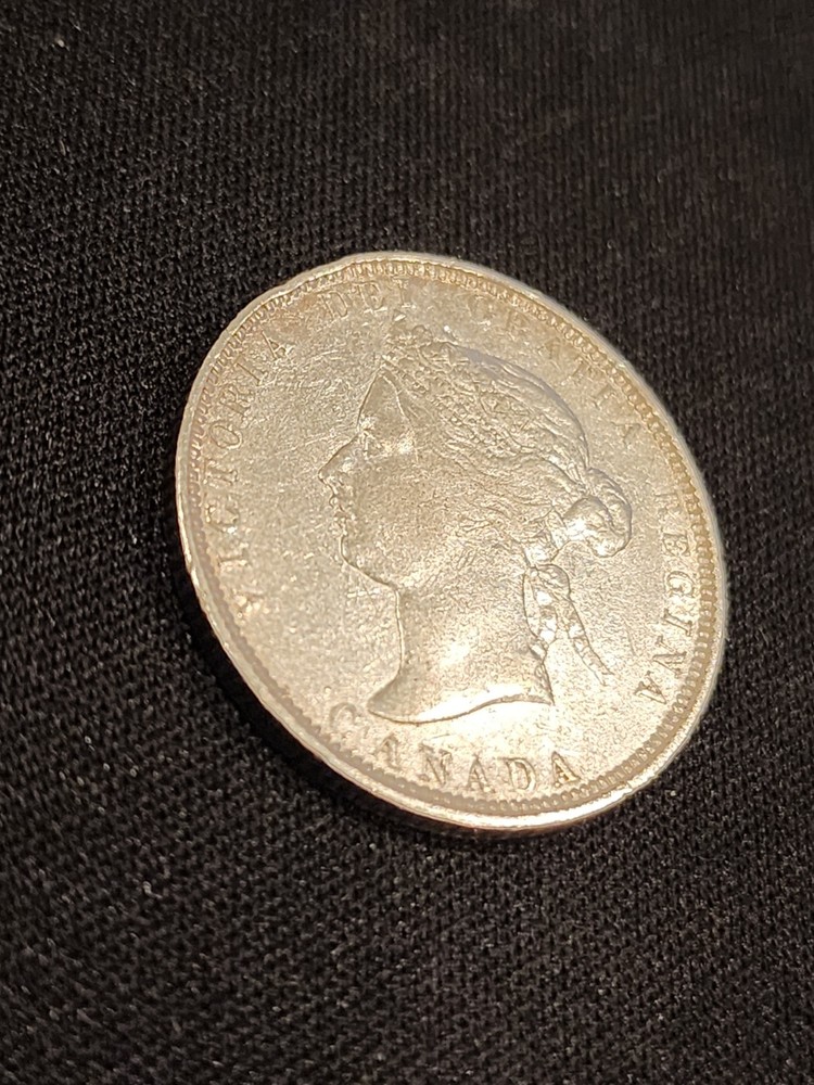 1872H Canada 25 Cents Silver Coin
