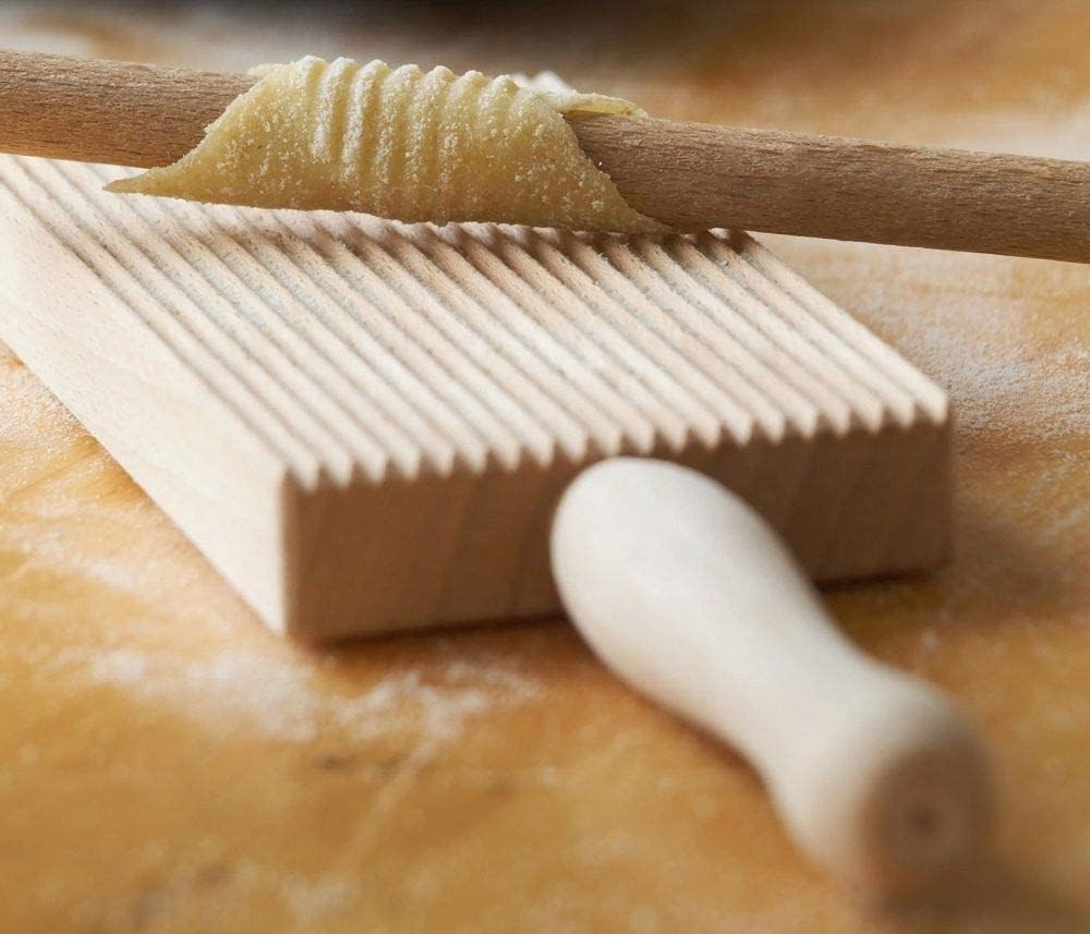 Garganelli & Gnocchi Stripper - Convenient Beechwood Tool for Authentic Pasta