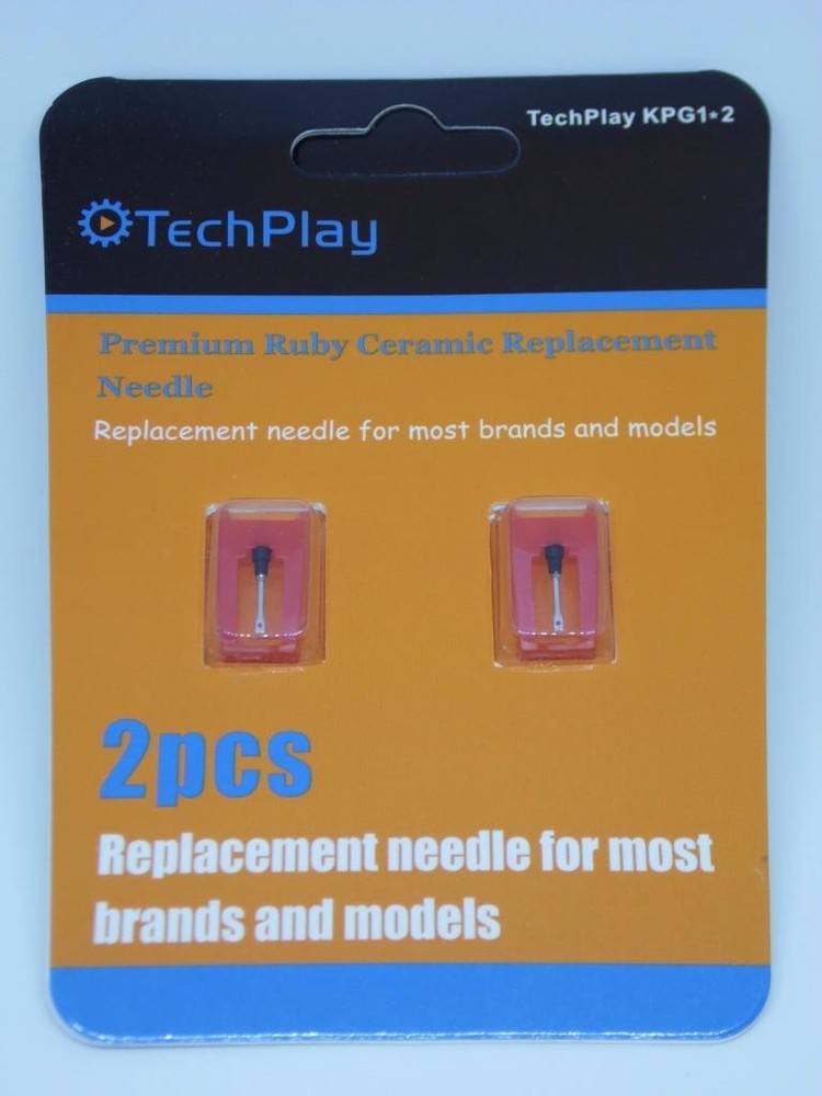 TECHPLAY KPG1 RECORD PLAYER NEEDLE TURNTABLE STYLUS CROSLEY JENSEN TEAC 2-PACK