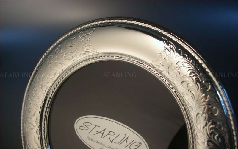 Romantic Photo Frame - Florentine Engraving - Silver Frame Solid 925 Silver (V1)