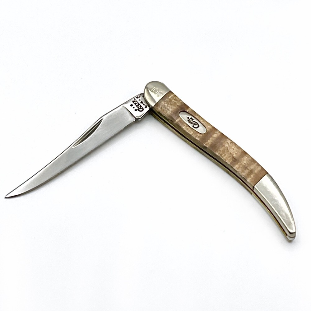 Case XX Texas Toothpick Custom Handle Fiddleback Maple #001